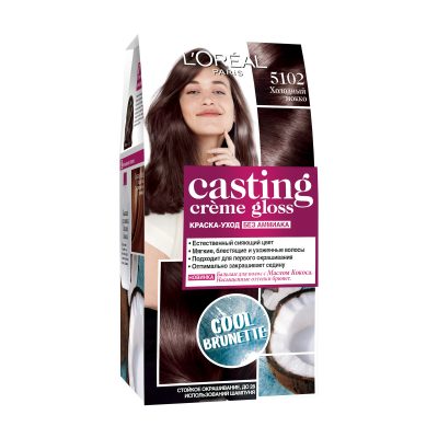 Изображение товара Краска L’Oreal Casting Creme Gloss стойкая Холодный мокко 5102 (AA008500)