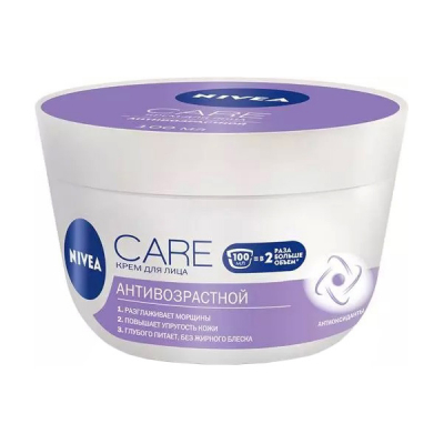 Изображение товара Nivea Care Антивозрастной крем для лица 100 мл для зрелой кожи увлажнение и антивозрастной уход Изображение товара Nivea Care Антивозрастной крем для лица 100 мл для зрелой кожи увлажнение и антивозрастной уход