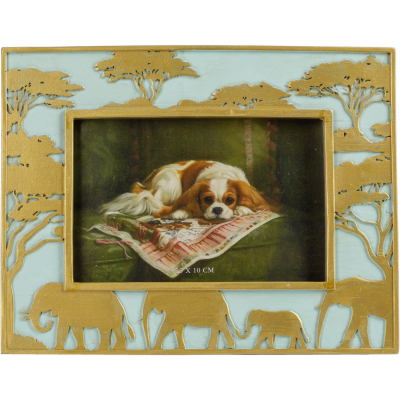 Изображение товара Настольная голубая фоторамка 15x10 с эффектом старинности Glasar