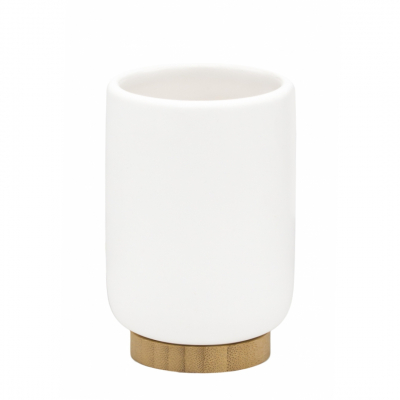 Изображение товара Универсальный керамический стакан Ridder Fancy белый для ванной 6,8х10,1 см