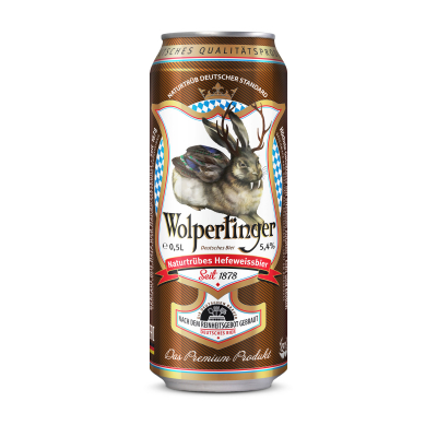 Изображение товара Пиво светлое нефильтрованное Wolpertinger Naturtrubes Hefeweissbier 0,5 л ж/б Изображение товара Пиво светлое нефильтрованное Wolpertinger Naturtrubes Hefeweissbier 0,5 л ж/б
