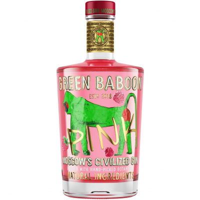 Изображение товара Джин Green Baboon Pink 0, 5 л - яркий розовый джин с насыщенным вкусом и ароматом ягод и трав Изображение товара Джин Green Baboon Pink 0, 5 л - яркий розовый джин с насыщенным вкусом и ароматом ягод и трав
