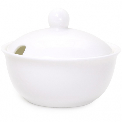 Изображение товара Емкость с крышкой АККУ Белый 100 мл из костяного фарфора для хранения продуктов