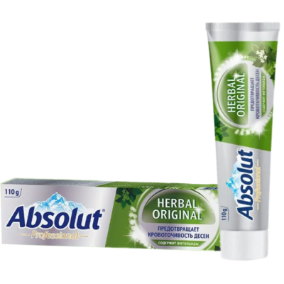 Изображение товара Зубная паста Absolut Professional Herbal Original 110 г для чувствительных десен Изображение товара Зубная паста Absolut Professional Herbal Original 110 г для чувствительных десен