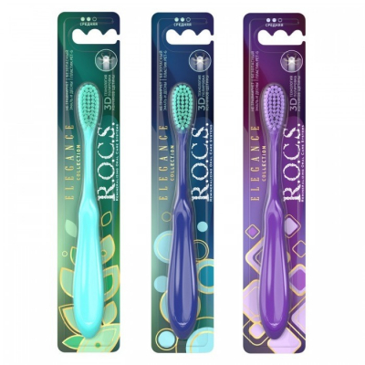 Изображение товара Щетка зубная Rocs ELEGANCE средняя в ассортименте