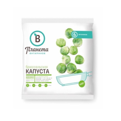 Изображение товара Купите свежую брюссельскую капусту Планета Витаминов 400 г для здорового питания