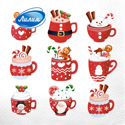 Изображение товара Салфетки Лилия Лакомство 2 слоя 20 шт 33х33 см Мультиколор