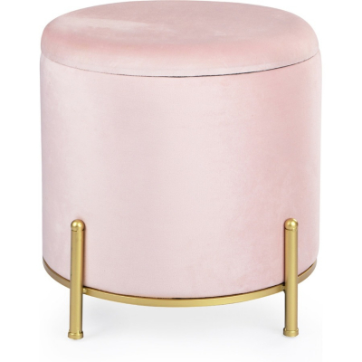 Изображение товара Пуф с крышкой Glasar розовый 45х45х43 см стильный практичный предмет интерьера