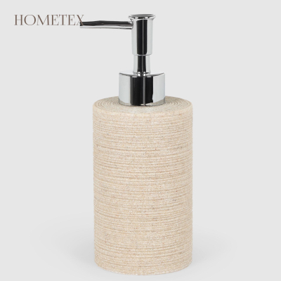 Изображение товара Диспенсер для жидкого мыла Hometex из полирезина бежевый