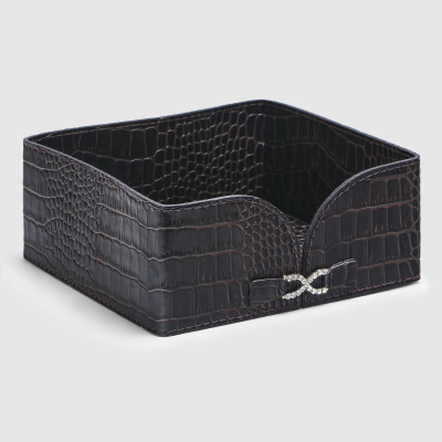 Изображение товара Подставка Deria для салфеток темно-коричневая 16x16x7 см