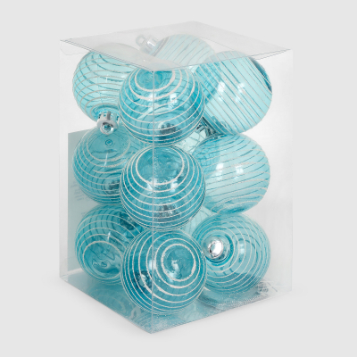 Изображение товара Набор елочных игрушек Unique treasures синий 12 шт