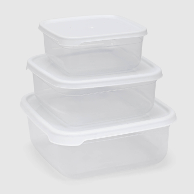Изображение товара Набор пищевых контейнеров Emhouse 3 шт 400 мл 800 мл 1400 мл для холодильника и микроволновки