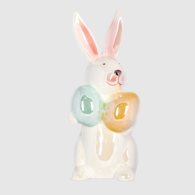 Изображение товара Кролик Crocus с 2 яйцами керамика 8,5x7,2x18 см