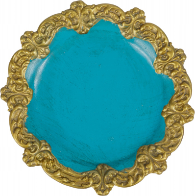 Изображение товара Блюдо Glasar бирюзовое 14х14х2 см