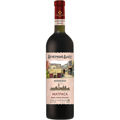 Изображение товара Вино красное сухое "Вечерний Баку" Матраса 0,75 л