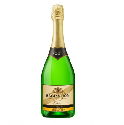 Изображение товара Игристое вино Bagrationi Classic Semi-sweet 0, 75л - полусладкое белое грузинское
