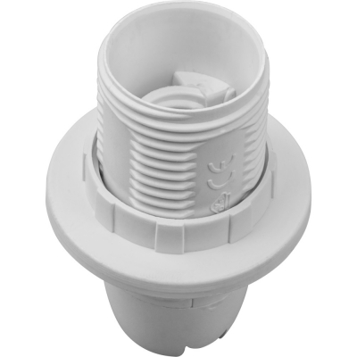 Изображение товара Патрон Navigator е14 пластик белый люстровый с кольцом