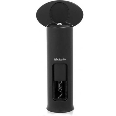 Изображение товара Штопор Brabantia Classic винтовой черный - стильный и надежный для открывания винных бутылок