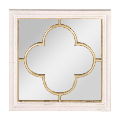 Изображение товара Зеркало Glasar белое 59x4x59 см настенное квадратное Изображение товара Зеркало Glasar белое 59x4x59 см настенное квадратное