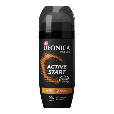 Изображение товара Мужской антиперспирант Deonica active start ролик 50 мл защита от пота
