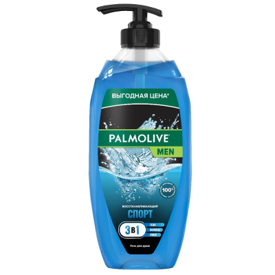 Изображение товара Гель для душа мужской Palmolive MEN Спорт Восстанавливающий 750 мл 3 в 1 Изображение товара Гель для душа мужской Palmolive MEN Спорт Восстанавливающий 750 мл 3 в 1