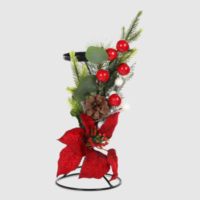 Изображение товара Подсвечник Due Esse Christmas шишки-ягоды 35 см