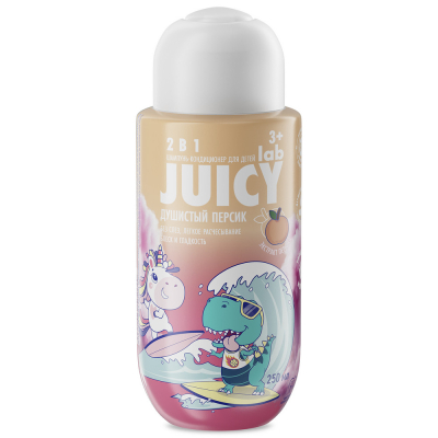Изображение товара Детский шампунь-кондиционер Splat Juicy Lab персик 250 мл 2в1 для волос
