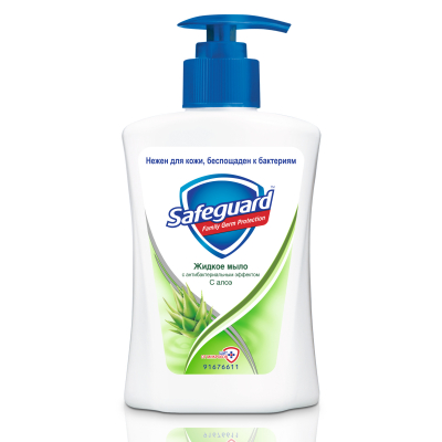 Изображение товара Жидкое мыло Safeguard с Алоэ 225 мл антибактериальное гигиеническое для рук