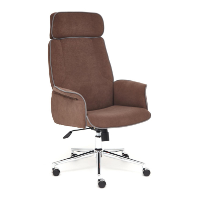 Изображение товара Кресло компьютерное ТС флок коричневый с регулировкой Изображение товара Кресло компьютерное ТС флок коричневый с регулировкой
