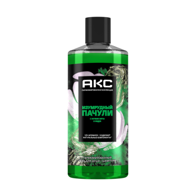 Изображение товара Гель для душа и шампунь AXE Изумрудный пачули 400 мл