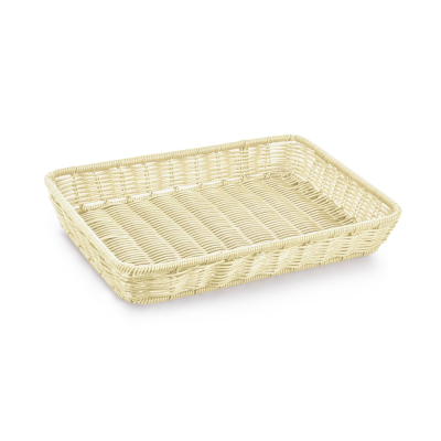 Изображение товара Корзинка Баркомплект 41,5х28х6,5 см бежевая из полипропилена