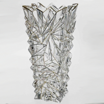 Изображение товара Ваза Bohemia Jihlava Glacier с платиновыми линиями 30,5 см