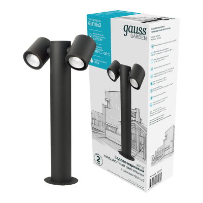 Изображение товара Светильник садово-парковый Gauss Sonata ландшафтный столб, 2xGU10, 90x70x470mm