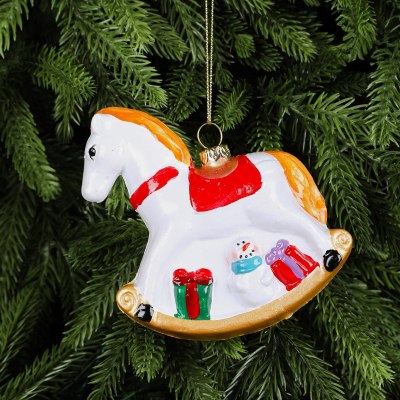 Изображение товара Украшение Царь-Елка рождественское, лошадка-качалка, 11 см
