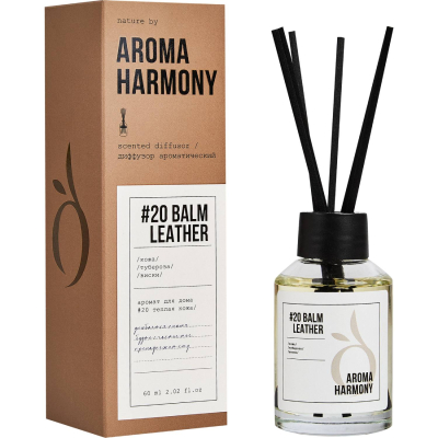 Изображение товара Диффузор ароматический Aroma Harmony 20 Balm leather 60 мл для уютной атмосферы Изображение товара Диффузор ароматический Aroma Harmony 20 Balm leather 60 мл для уютной атмосферы