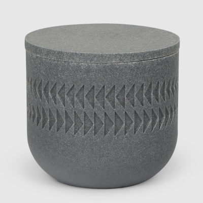 Изображение товара Емкость для ватных дисков Aspire sanitary из полирезина серого цвета диаметр 11 см Изображение товара Емкость для ватных дисков Aspire sanitary из полирезина серого цвета диаметр 11 см