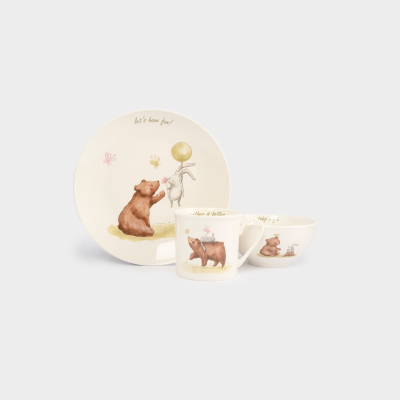 Изображение товара Набор посуды детский Anna Lafarg мишка и зайчик 3 предмета