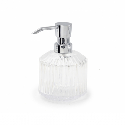 Изображение товара Дозатор для жидкого мыла Ridder Vilma прозрачный с серебряным 8,7х13 см