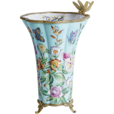 Изображение товара Ваза Glasar HLD1584 со стрекозой 23х21х32 см