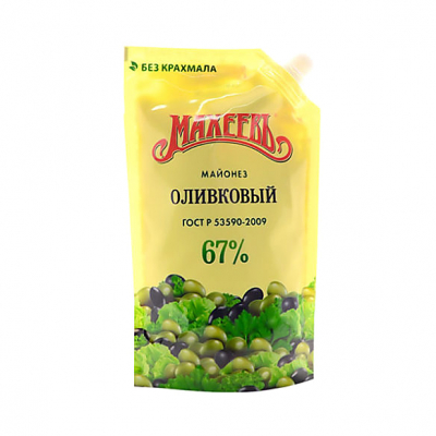Изображение товара Майонез Махеевъ Оливковый 50,5% 400 мл