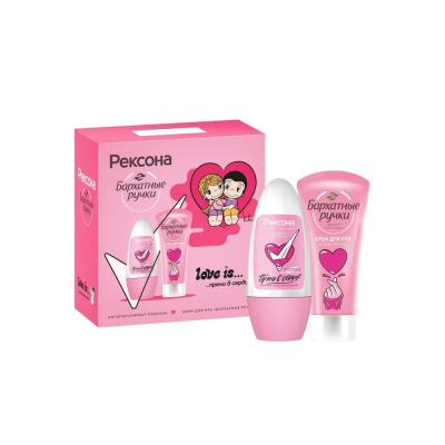Изображение товара Подарочный набор Рексона Love is дезодорант 50 мл и крем для рук 45 мл