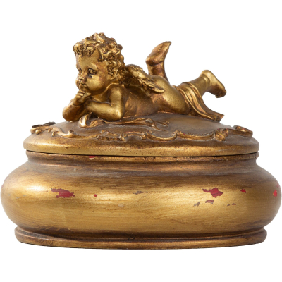 Изображение товара Шкатулка Glasar ангел, под старину 14х14х9 см