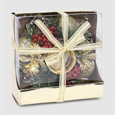 Изображение товара Подсвечник Yiwu E-commerce 12x12x6 см мультиколор для свечей интерьер