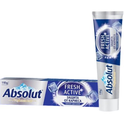 Изображение товара Зубная паста Absolut Professional Fresh Active 110 г для защиты от кариеса и свежести дыхания