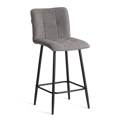 Изображение товара Полубарный стул TC Bari в сером велюре 42х55х99 см