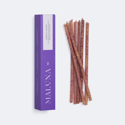 Изображение товара Свечи магические MALUNA белые с розой 7 шт