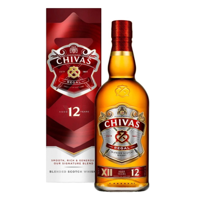 Изображение товара Виски купажированный "Chivas Regal" 12 лет выдержки, в коробке, 0.75 л Изображение товара Виски купажированный "Chivas Regal" 12 лет выдержки, в коробке, 0.75 л