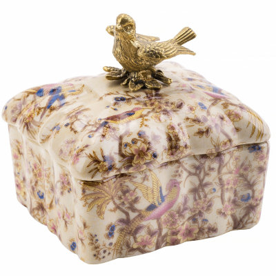 Изображение товара Шкатулка с птичкой Glasar 10х9х11 см