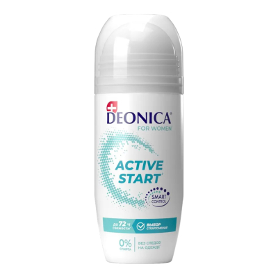 Изображение товара Антиперспирант Deonica active start ролик 50 мл для женщин защиты от пота и запаха