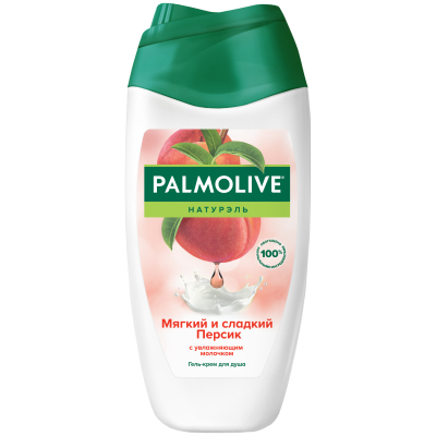 Изображение товара Гель - крем для душа женский Palmolive Натурэль Мягкий и сладкий Персик с увлажняющим молочком, 250 мл